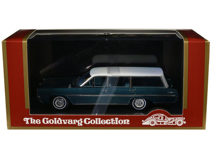 1964 Pontiac Safari Gulfstream Aqua Metallic with White Top and Blue Interior Limited Edition to 200 pieces Worldwide 1/43 Model Car