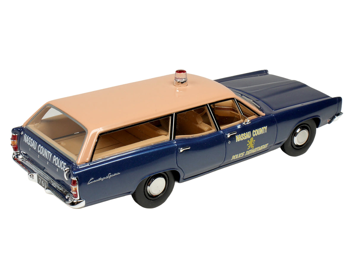 1970 Ford Country Squire Wagon Police Car "Nassau County Police Department" Blue and Tan Limited Edition to 200 pieces Worldwide 1/43 Model Car