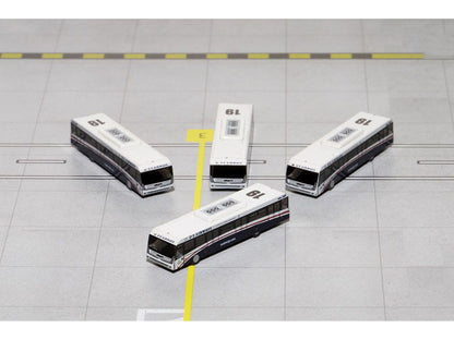 Cobus 3000 Passenger Bus White and Blue "US Airways Shuttle Bus" 4 Piece Set 1/400 Diecast Models