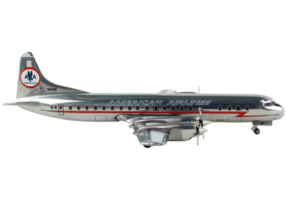 Lockheed L-188 Electra Commercial Aircraft "American Airlines" Silver with Red Stripes 1/400 Diecast Model Airplane