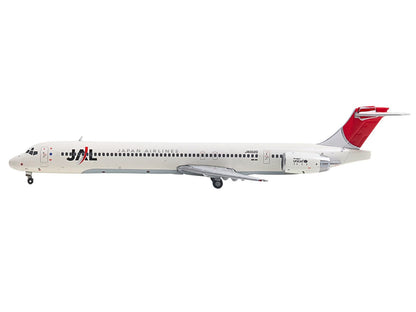McDonnell Douglas MD-90 Commercial Aircraft "Japan Airines" (JA002D) White with Red Tail 1/400 Diecast Model Airplane