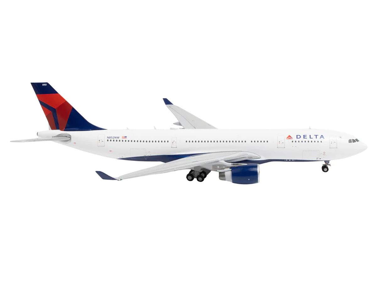 Airbus A330-200 Commercial Aircraft "Delta Air Lines" (N852NW) White with Red and Blue Tail 1/400 Diecast Model Airplane
