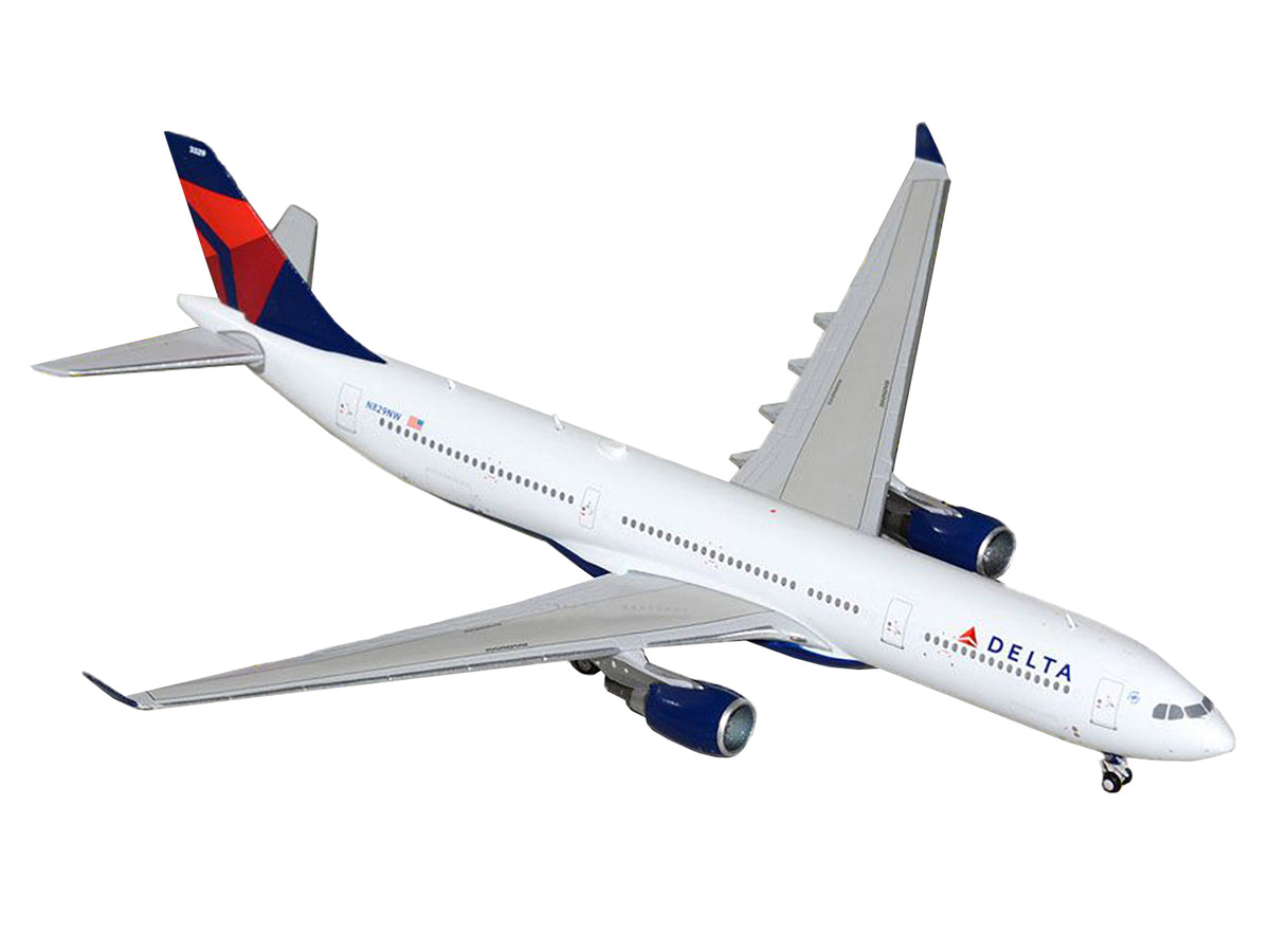 Airbus A330-300 Commercial Aircraft "Delta Air Lines" (N829NW) White with Blue and Red Tail 1/400 Diecast Model Airplane