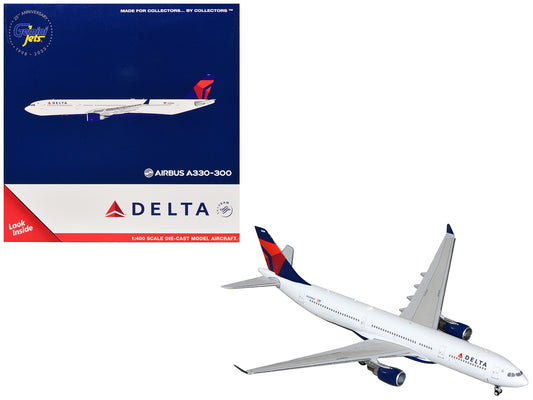 Airbus A330-300 Commercial Aircraft "Delta Air Lines" (N829NW) White with Blue and Red Tail 1/400 Diecast Model Airplane