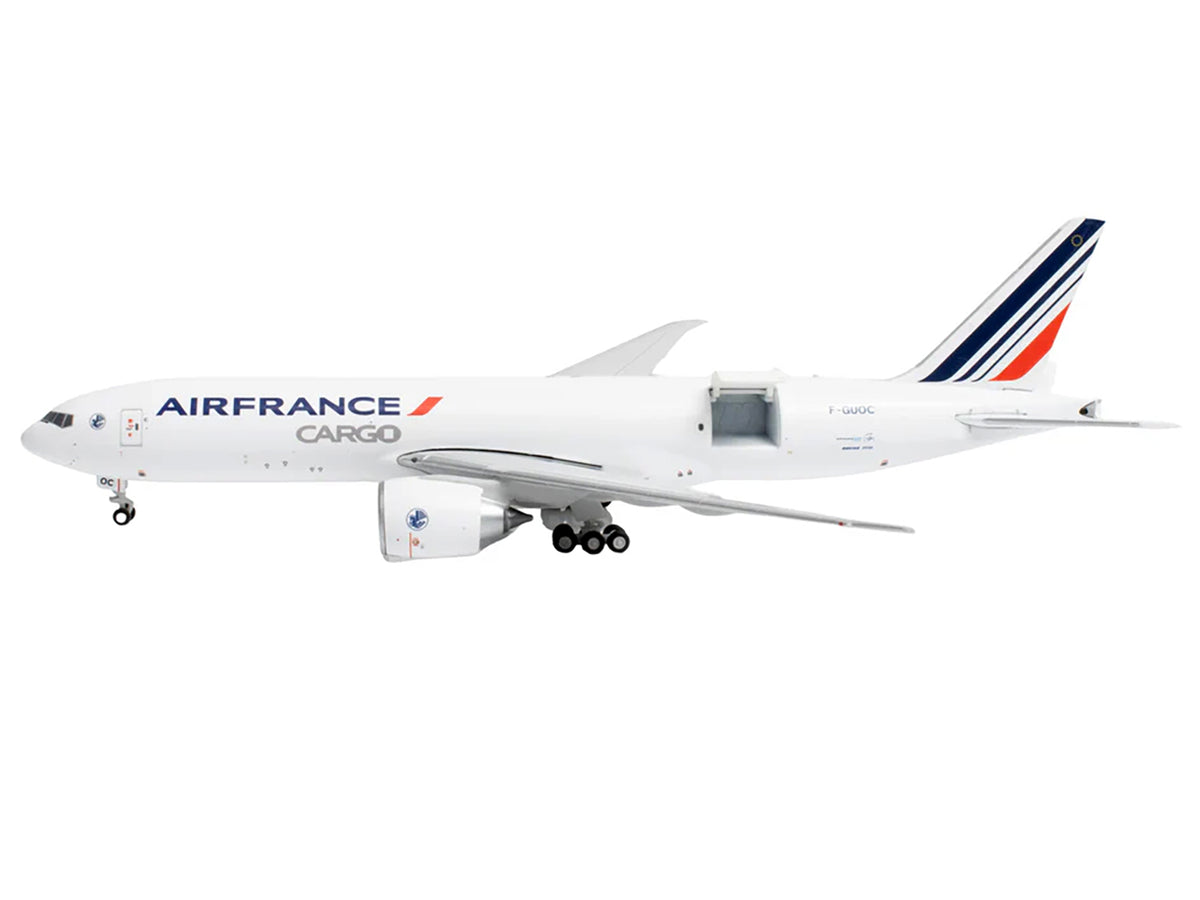 Boeing 777F Commercial Aircraft "Air France Cargo" (F-GUOC) White with Red and Blue Striped Tail "Interactive Series" 1/400 Diecast Model Airplane