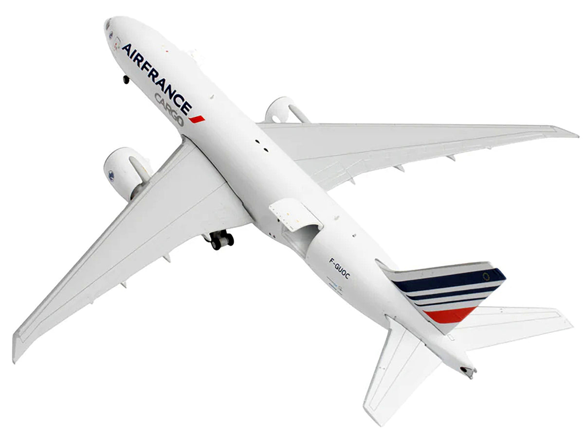 Boeing 777F Commercial Aircraft "Air France Cargo" (F-GUOC) White with Red and Blue Striped Tail "Interactive Series" 1/400 Diecast Model Airplane