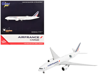 Boeing 777F Commercial Aircraft "Air France Cargo" (F-GUOC) White with Red and Blue Striped Tail "Interactive Series" 1/400 Diecast Model Airplane