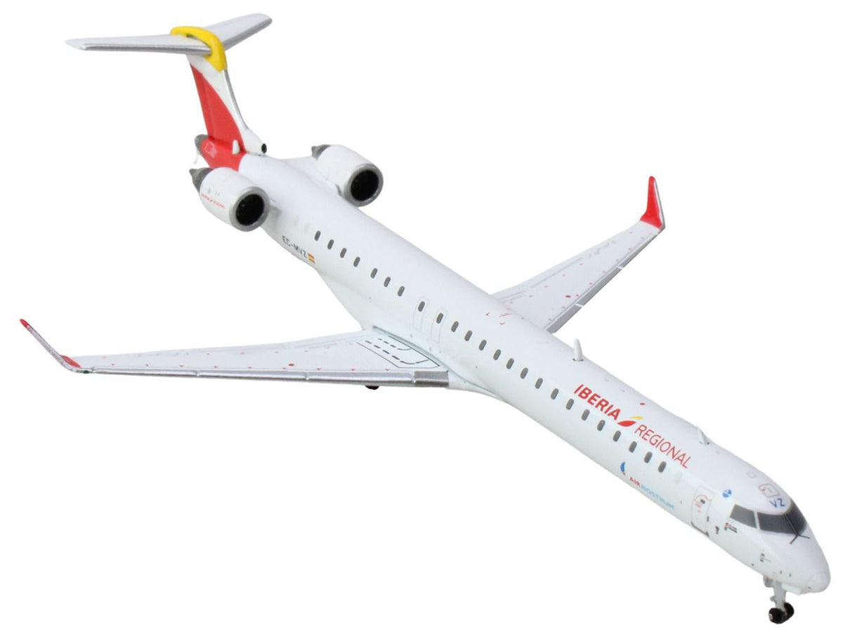 Bombardier CRJ1000 Commercial Aircraft "Iberia Regional" (EC-MVZ) White with Red Tail 1/400 Diecast Model Airplane