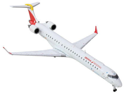 Bombardier CRJ1000 Commercial Aircraft "Iberia Regional" (EC-MVZ) White with Red Tail 1/400 Diecast Model Airplane
