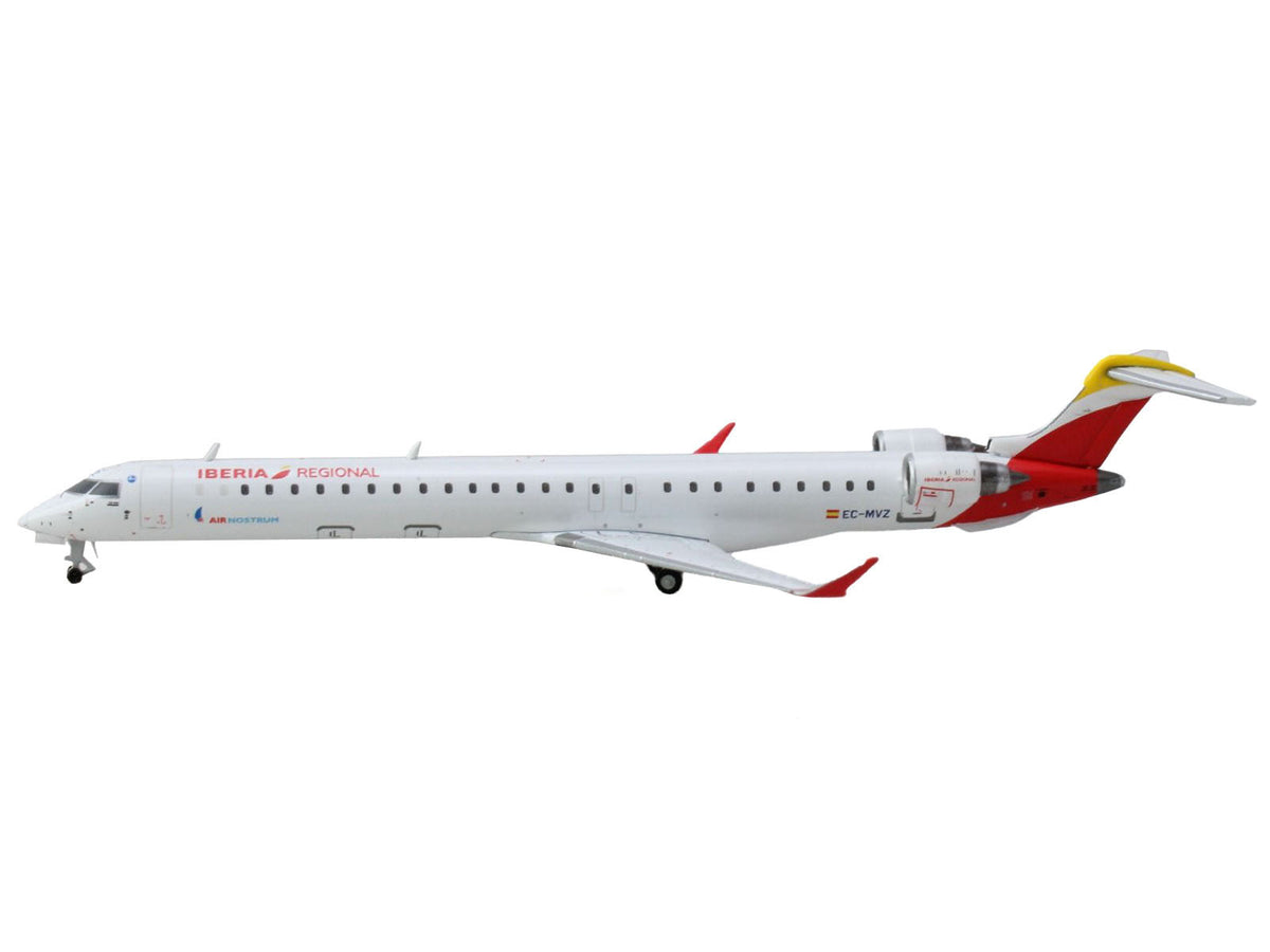 Bombardier CRJ1000 Commercial Aircraft "Iberia Regional" (EC-MVZ) White with Red Tail 1/400 Diecast Model Airplane