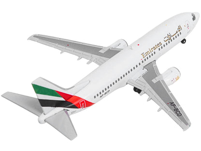 Boeing 737-300 Commercial Aircraft "Emirates Airlines" (AP-BCD) White with Striped Tail 1/400 Diecast Model