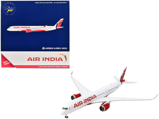 Airbus A350-900 Commercial Aircraft "Air India" (VT-JRH) White with Tail Graphics 1/400 Diecast Model Airplane