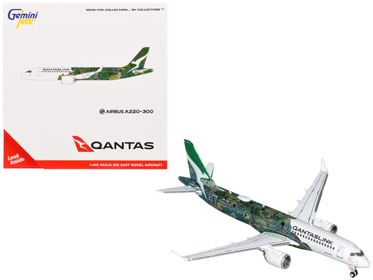 Airbus A220-300 Commercial Aircraft "QantasLink - Minyma Kutjara Tjukurpa" (VH-X4A) White with Graphics 1/400 Diecast Model Airplane