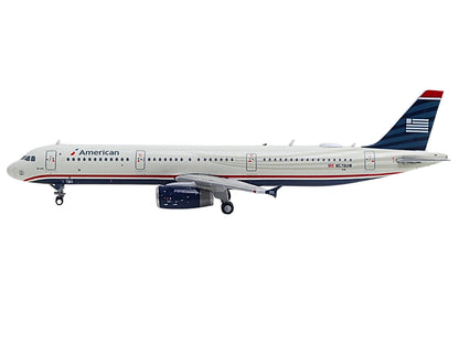 Airbus A321 Commercial Aircraft "American Airlines - US Airways Heritage Jet" (N578UW) White with Blue Tail 1/400 Diecast Model Airplane