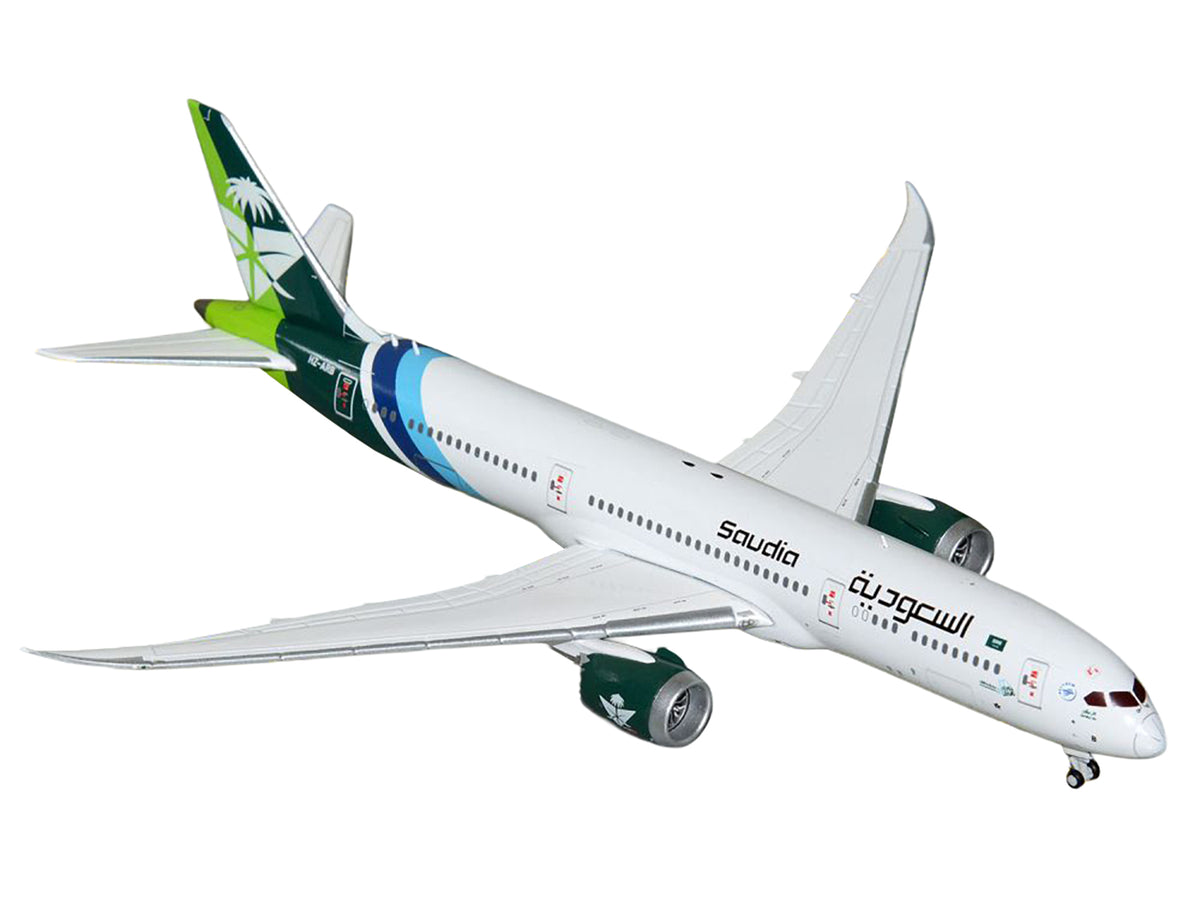 Boeing 787-9 Commercial Aircraft "Saudia Airline" (HZ-ARB) White with Tail Graphics 1/400 Diecast Model Airplane