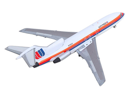 Boeing 727-100 Commercial Aircraft "United Airlines - Saul Bass Livery" (N7001U) White with Stripes 1/400 Diecast Model