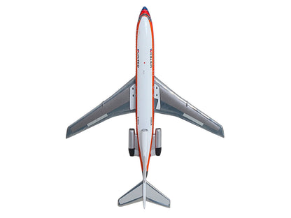 Boeing 727-100 Commercial Aircraft "United Airlines - Saul Bass Livery" (N7001U) White with Stripes 1/400 Diecast Model