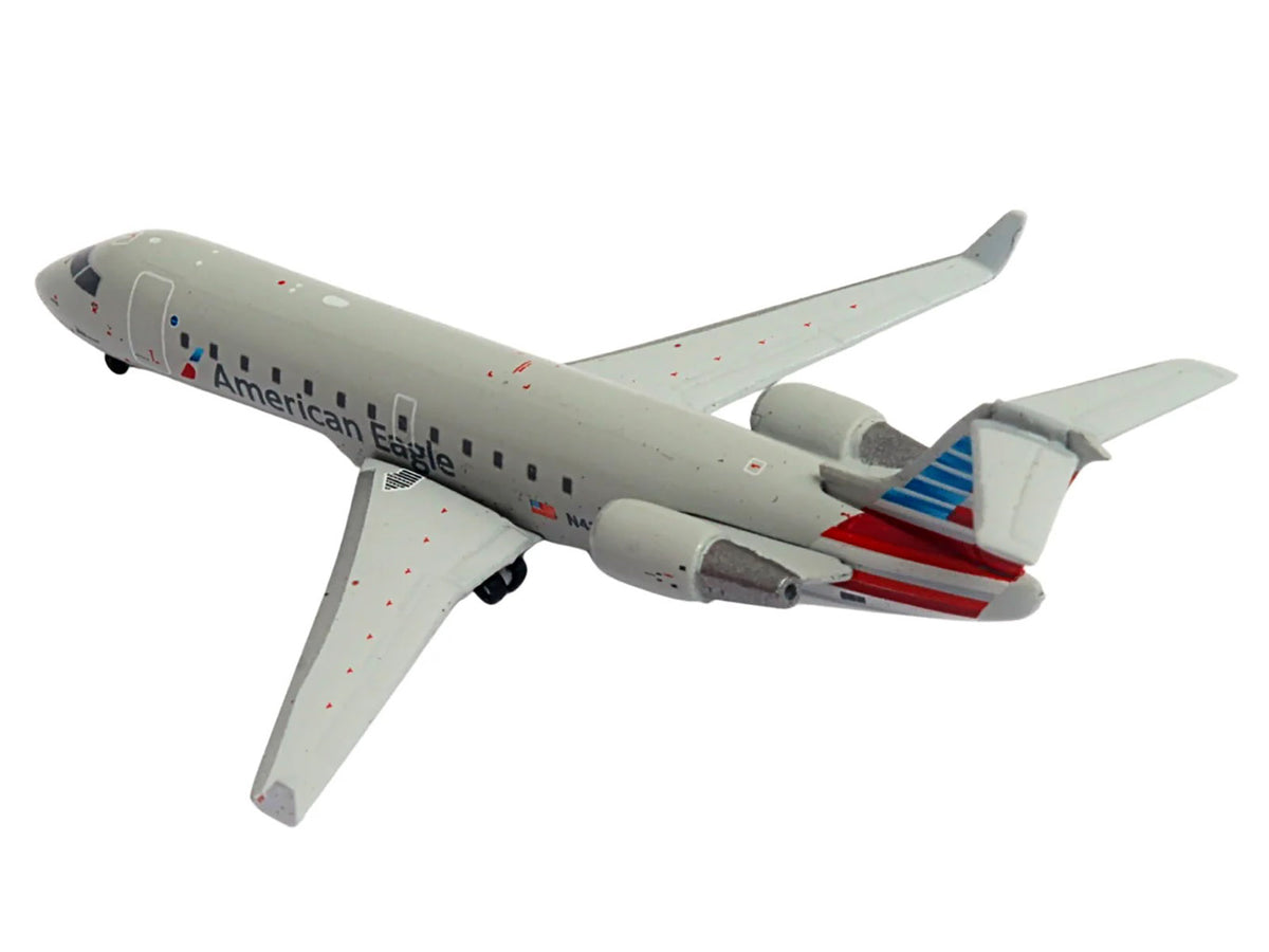 Bombardier CRJ200 Commercial Aircraft "American Eagle - Air Wisconsin" (N420AW) Gray with Red and Blue Tail 1/400 Diecast Model Airplane