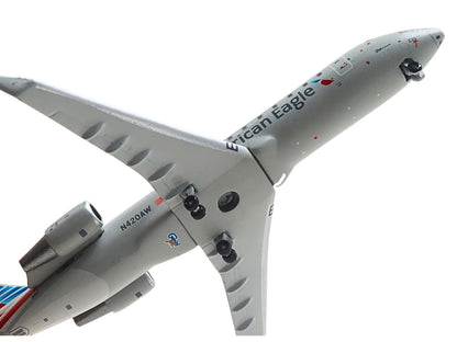 Bombardier CRJ200 Commercial Aircraft "American Eagle - Air Wisconsin" (N420AW) Gray with Red and Blue Tail 1/400 Diecast Model Airplane