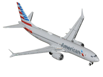 Boeing 737 MAX 8 Commercial Aircraft "American Airlines" (N326RP) Gray with Striped Tail Series 1/400 Diecast Model