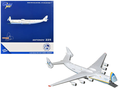 Antonov An-225 Mriya Commercial Aircraft "Antonov Airlines" (UR-82060) White with Blue and Yellow Stripes "Interactive Series" 1/400 Diecast Model