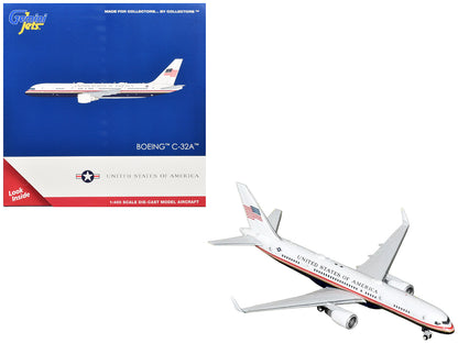 Boeing C-32A Transport Aircraft "Air Force Two - United States of America" (99-0003) White and Blue with Red Stripes 1/400 Diecast Model Airplane