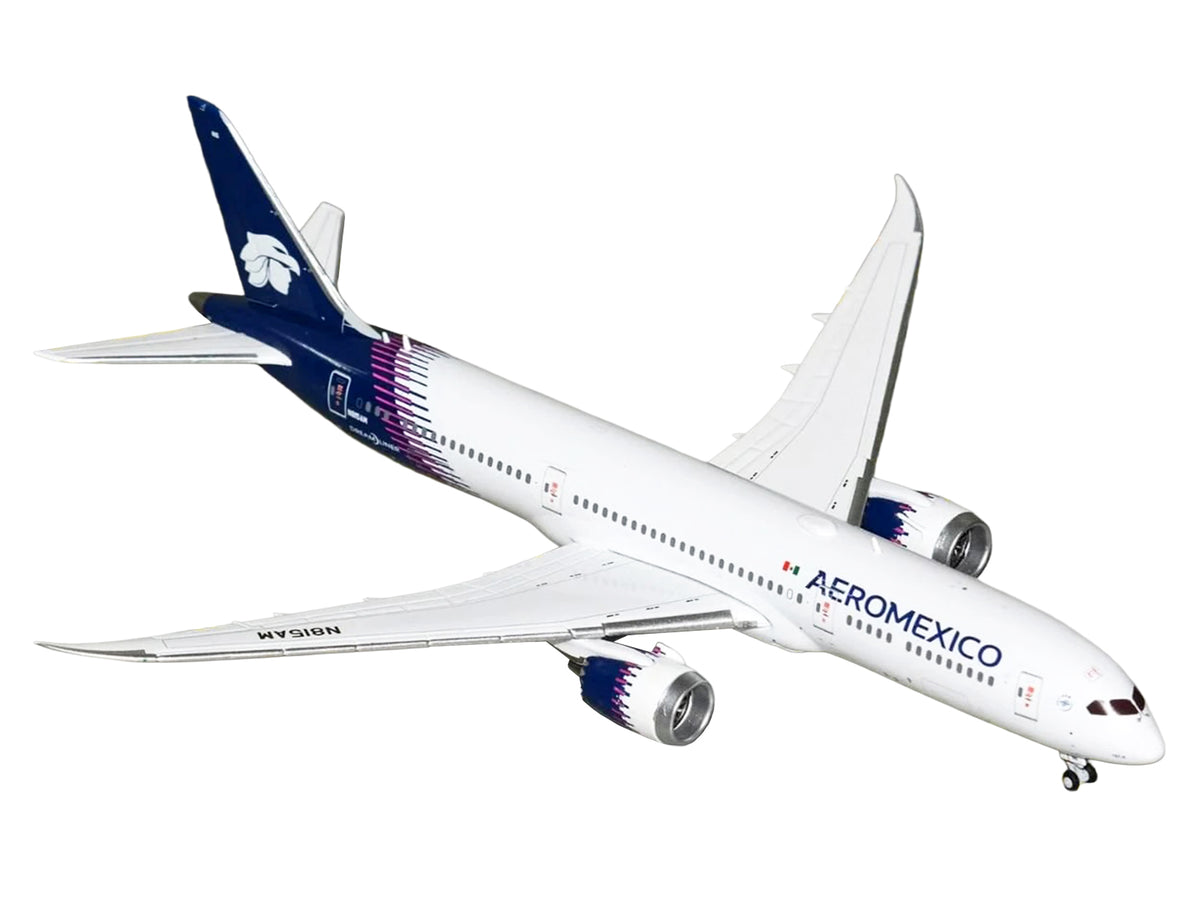 Boeing 787-9 Commercial Aircraft "Aeromexico" (N815AM) White with Blue Tail 1/400 Diecast Model Airplane