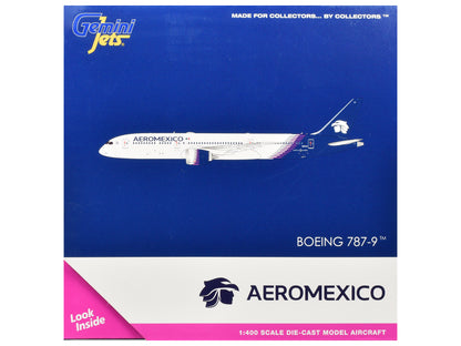 Boeing 787-9 Commercial Aircraft "Aeromexico" (N815AM) White with Blue Tail 1/400 Diecast Model Airplane