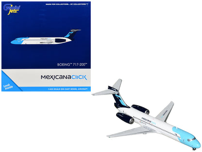 Boeing 717-200 Commercial Aircraft "Mexicana Click" (N907ME) White with Light Blue Nose and Dark Blue Tail 1/400 Diecast Model Airplane