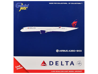 Airbus A350-900 Commercial Aircraft "Delta Air Lines" (N504DN) White with Blue and Red Tail 1/400 Diecast Model Airplane