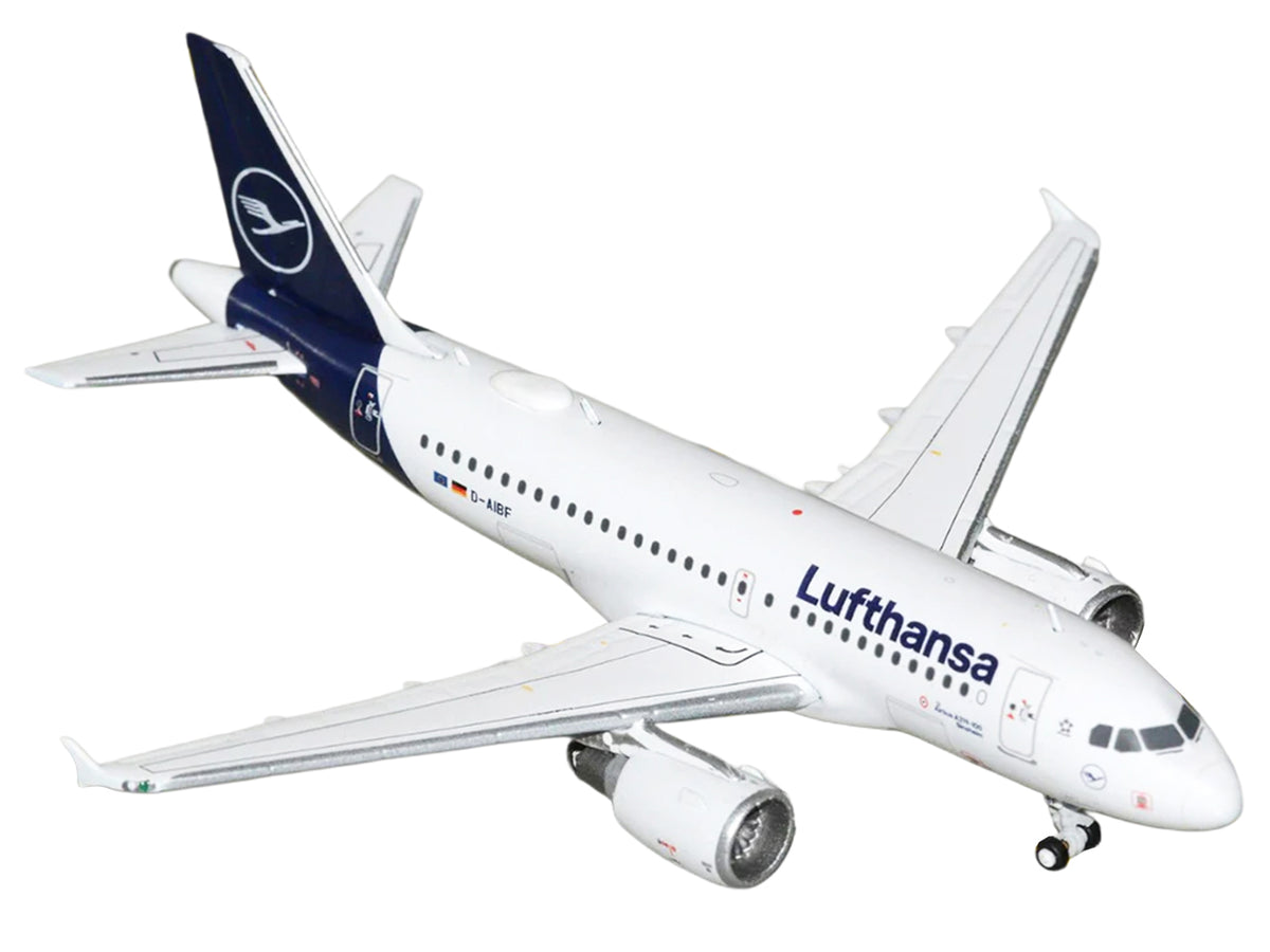 Airbus A319-100 Commercial Aircraft "Lufthansa" (D-AIBF) White with Dark Blue Tail 1/400 Diecast Model Airplane