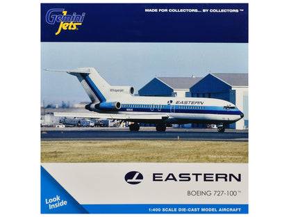 Boeing 727-100 Commercial Aircraft "Eastern Air Lines" (N8164G) White with Blue Stripes 1/400 Diecast Model Airplane