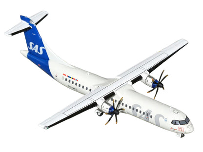 ATR 72-600 Commercial Aircraft "Scandinavian Airlines" (SE-MKD) White with Blue Tail 1/400 Diecast Model