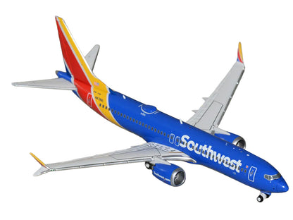 Boeing 737 MAX 8 Commercial Aircraft "Southwest Airlines" (N8788L) Blue with Red and Yellow Stripes 1/400 Diecast Model Airplane