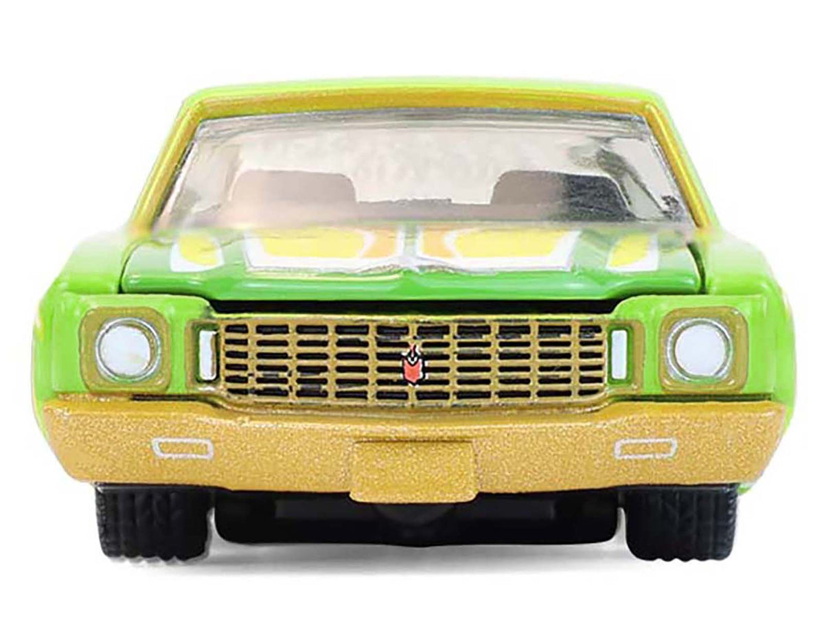 1970 Chevrolet Monte Carlo Lowrider "Michael Heralda Special Edition" Lime Green with Graphics "Hobby Exclusive" Series 1/64 Diecast Model Car