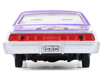 1973 Ford Thunderbird Lowrider "Michael Heralda Special Edition" Purple Metallic with Graphics and White Interior "Hobby Exclusive" Series 1/64 Diecast Model Car