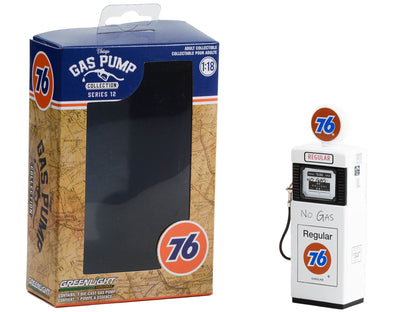 1951 Wayne 505 Gas Pump "Union 76 Regular Gasoline" "No Gas" White "Vintage Gas Pumps" Series 12 1/18 Diecast Model