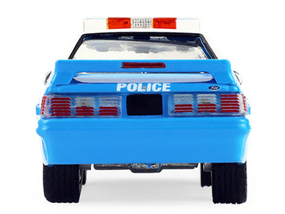 1987 Ford Mustang "New York City Police Department (NYPD)" Blue with White Top "Hobby Exclusive" Series 1/64 Diecast Model Car