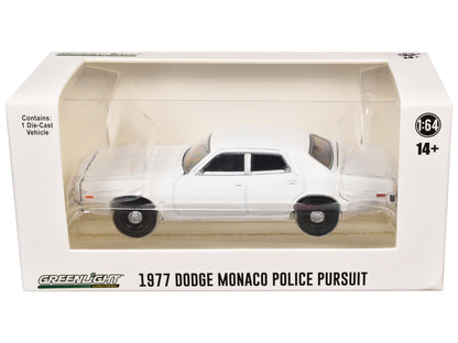 1977-78 Dodge Monaco Police Pursuit White "Hot Pursuit - Hobby Exclusive" Series 1/64 Diecast Model Car