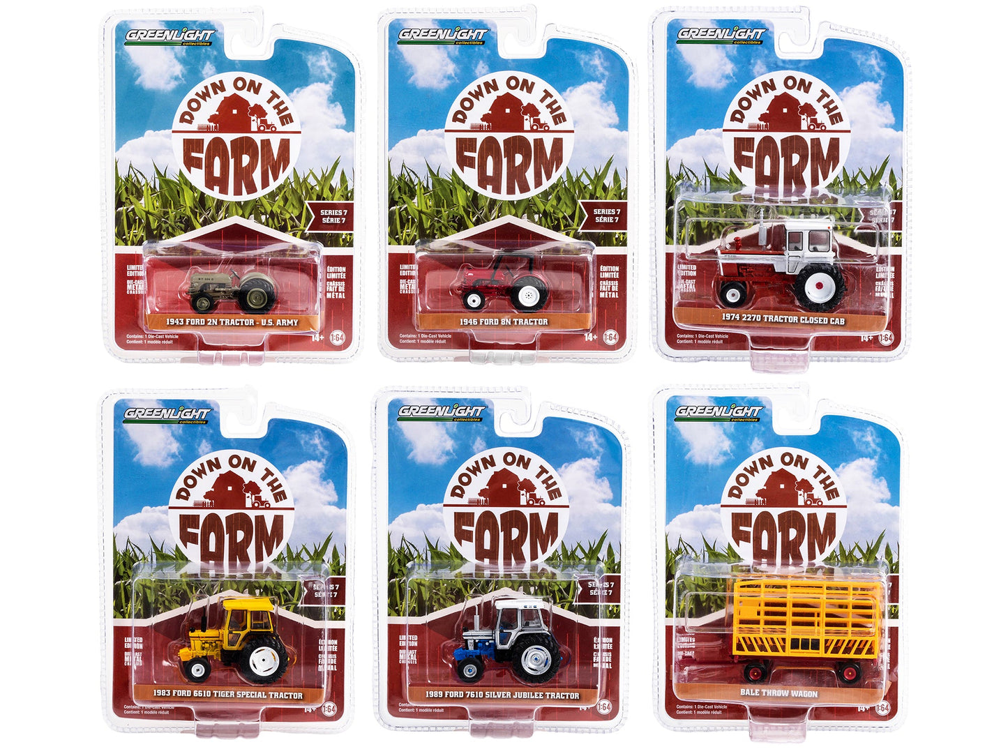"Down on the Farm" Series Set of 6 pieces Release 7 1/64 Diecast Models