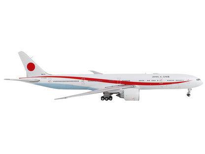 Boeing 777-300ER Commercial Aircraft "Japan Air Self-Defense Force" White with Red Stripes "Gemini Macs" Series 1/400 Diecast Model Airplane
