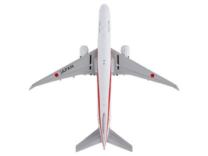 Boeing 777-300ER Commercial Aircraft "Japan Air Self-Defense Force" White with Red Stripes "Gemini Macs" Series 1/400 Diecast Model Airplane