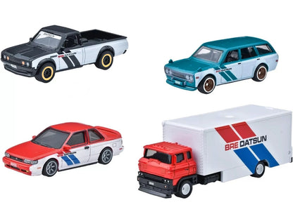 "BRE" Set of 4 pieces Series Hot Wheels "Premium" 2024 Series U Diecast Model Cars