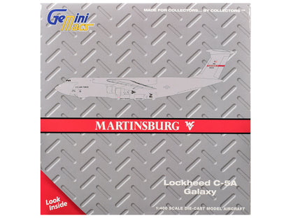 Lockheed C-5A Galaxy Transport Aircraft "Martinsburg Air Force Base" United States Air Force (68-0222) Gray "Gemini Macs" Series 1/400 Diecast Model