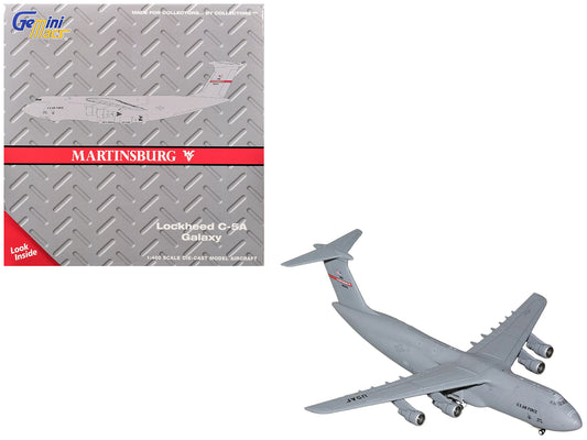 Lockheed C-5A Galaxy Transport Aircraft "Martinsburg Air Force Base" United States Air Force (68-0222) Gray "Gemini Macs" Series 1/400 Diecast Model