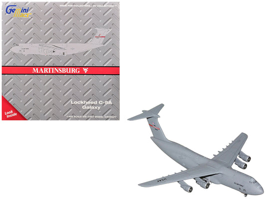 Lockheed C-5A Galaxy Transport Aircraft "Martinsburg Air Force Base" United States Air Force (68-0222) Gray "Gemini Macs" Series 1/400 Diecast Model