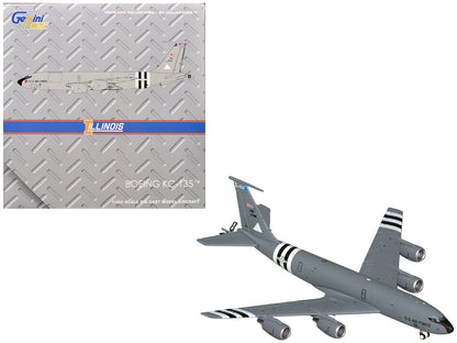 Boeing KC-135R Stratotanker Aircraft "Illinois Air National Guard" United States Air Force (63-7981) Gray "Gemini Macs" Series 1/400 Diecast Model Airplane