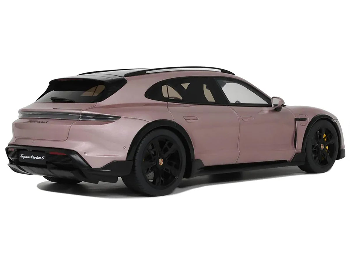 2022 Porsche Taycan Turbo S Cross Turismo Pink Metallic 1/18 Model Car