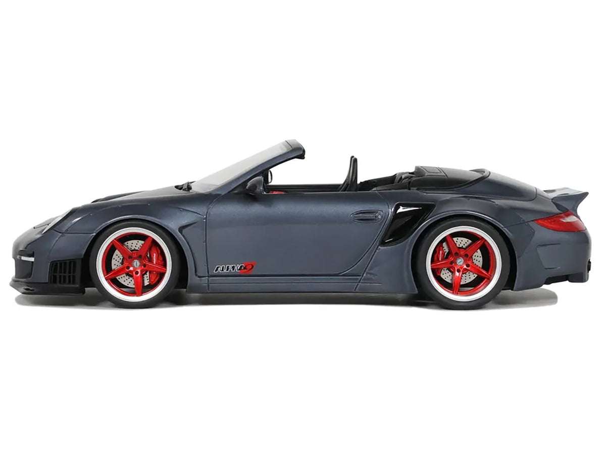 Porsche 911 LB-Works Alpha 9 Gray with Black Hood 1/18 Model Car