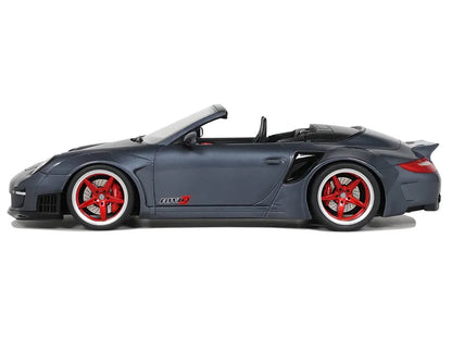 Porsche 911 LB-Works Alpha 9 Gray with Black Hood 1/18 Model Car